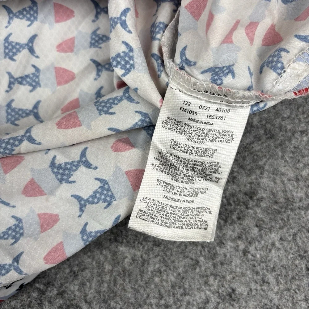 Columbia PFG Fishing Shirt Mens 2XL Red White Blue‎ All Over Print Fish Outdoors